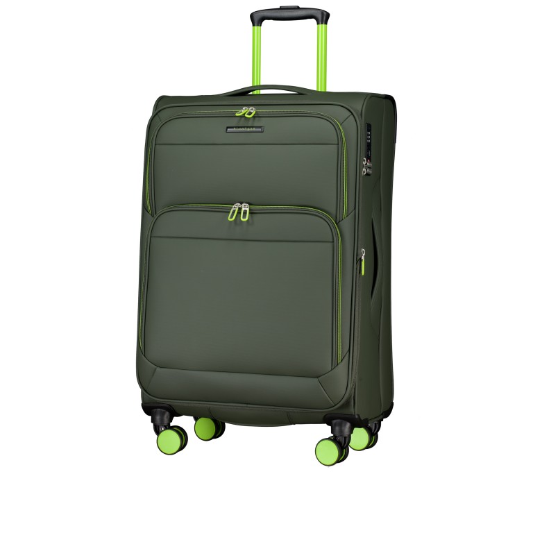 Koffer FLT27 erweiterbar Größe 68 cm Olive Neongreen, Farbe: grün/oliv, Marke: Flanigan, EAN: 4066727007667, Abmessungen in cm: 43x68x27, Bild 2 von 10