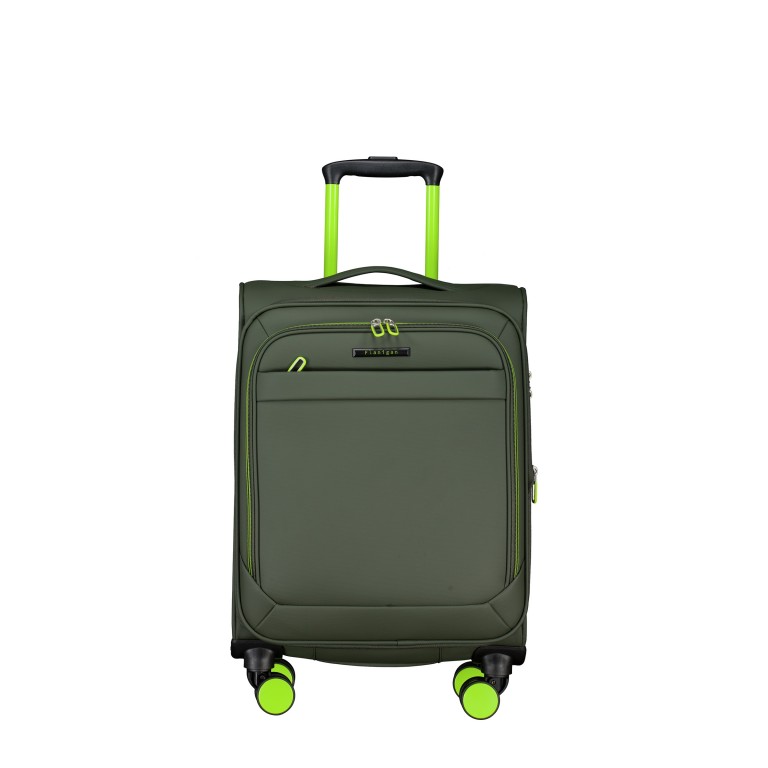 Koffer FLT27 erweiterbar Größe 55 cm Olive Neongreen, Farbe: grün/oliv, Marke: Flanigan, EAN: 4066727007650, Abmessungen in cm: 39x55x23, Bild 1 von 10