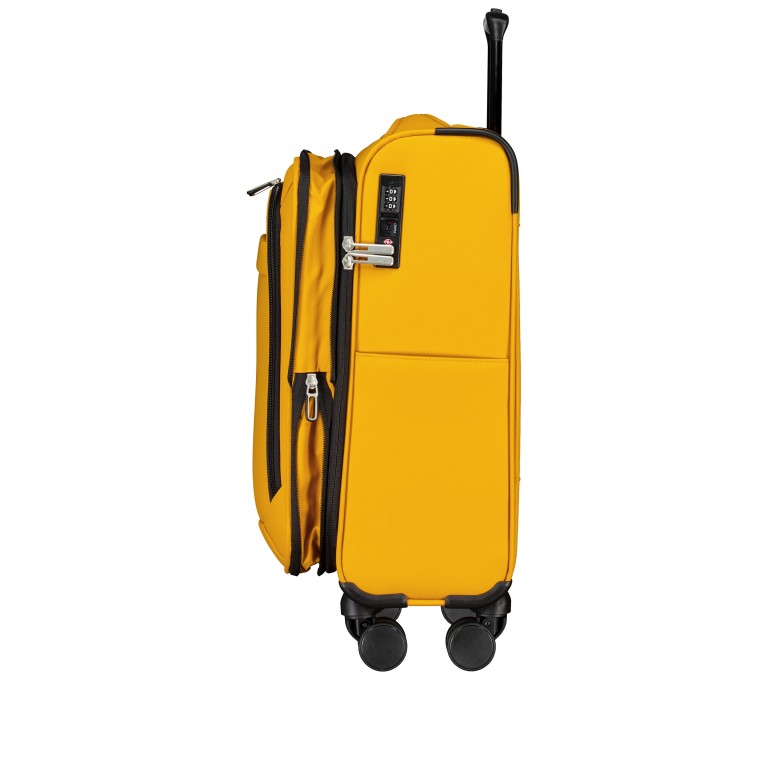 Koffer FLT27 erweiterbar Größe 55 cm Yellow Black, Farbe: gelb, Marke: Flanigan, EAN: 4066727007704, Abmessungen in cm: 39x55x23, Bild 4 von 10