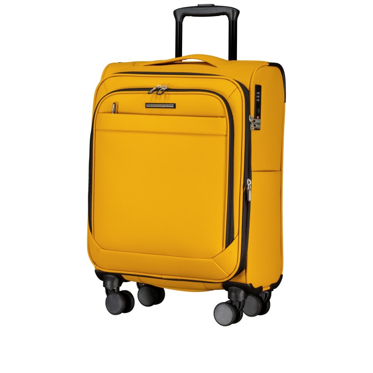 Koffer FLT27 erweiterbar Größe 55 cm Yellow Black, Farbe: gelb, Marke: Flanigan, EAN: 4066727007704, Abmessungen in cm: 39x55x23, Bild 2 von 10