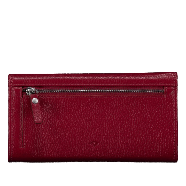 Geldbörse Nappa mit RFID-Schutz Red, Farbe: rot/weinrot, Marke: Hausfelder Manufaktur, EAN: 4065646028401, Abmessungen in cm: 19x10.5x3, Bild 3 von 4