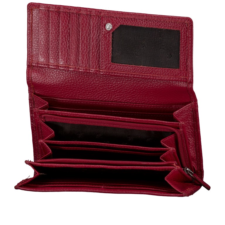 Geldbörse Nappa mit RFID-Schutz Red, Farbe: rot/weinrot, Marke: Hausfelder Manufaktur, EAN: 4065646028401, Abmessungen in cm: 19x10.5x3, Bild 4 von 4