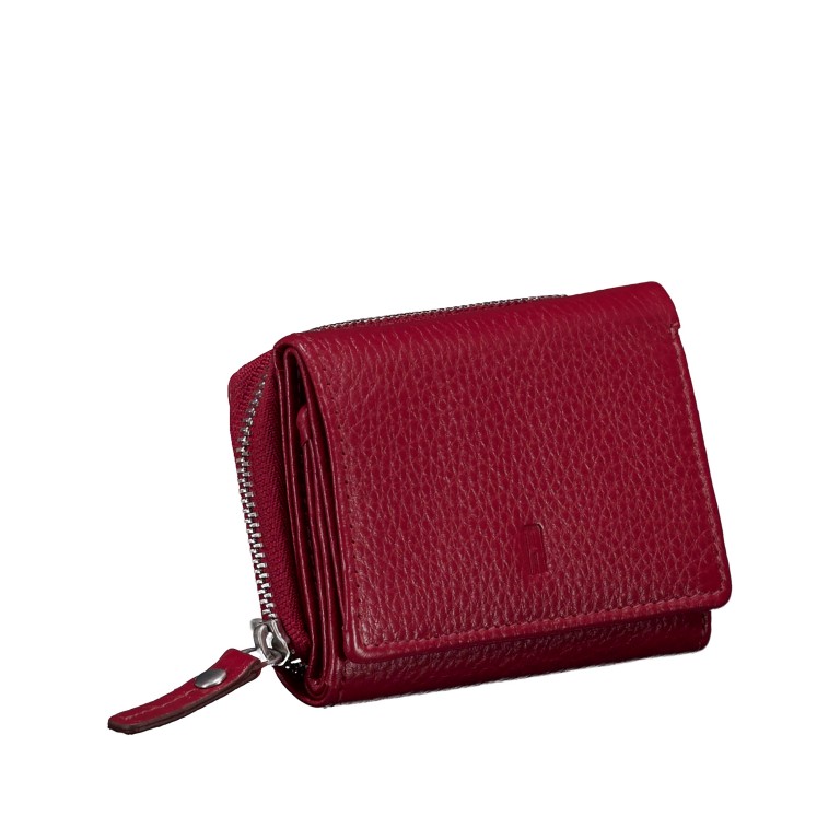 Geldbörse mit RFID-Schutz Red, Farbe: rot/weinrot, Marke: Hausfelder Manufaktur, EAN: 4065646028470, Abmessungen in cm: 10.5x8x2, Bild 2 von 5