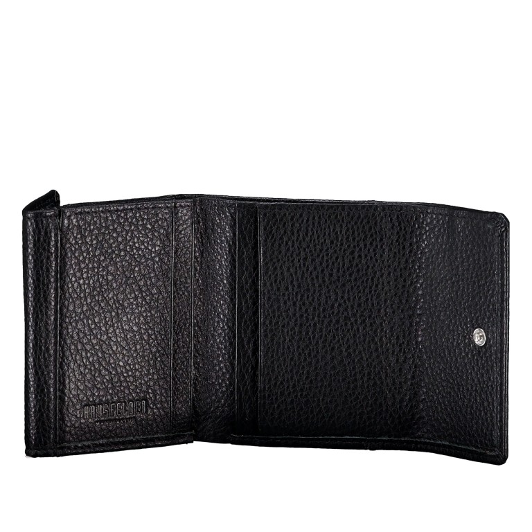 Geldbörse mit RFID-Schutz Black, Farbe: schwarz, Marke: Hausfelder Manufaktur, EAN: 4065646029231, Abmessungen in cm: 10.3x8.7x1.7, Bild 4 von 5