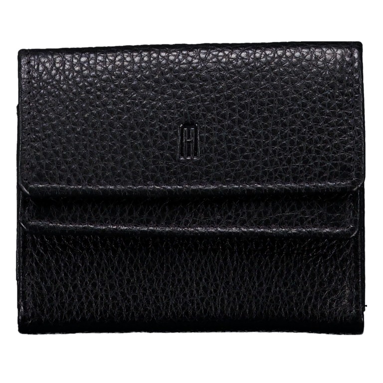 Geldbörse mit RFID-Schutz Black, Farbe: schwarz, Marke: Hausfelder Manufaktur, EAN: 4065646029231, Abmessungen in cm: 10.3x8.7x1.7, Bild 1 von 5