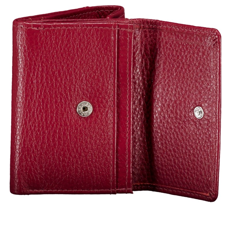 Geldbörse mit RFID-Schutz Red, Farbe: rot/weinrot, Marke: Hausfelder Manufaktur, EAN: 4065646028494, Abmessungen in cm: 10.3x8.7x1.7, Bild 4 von 5