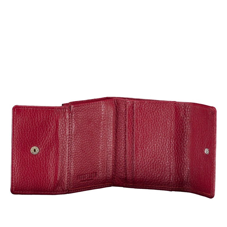Geldbörse mit RFID-Schutz Red, Farbe: rot/weinrot, Marke: Hausfelder Manufaktur, EAN: 4065646028494, Abmessungen in cm: 10.3x8.7x1.7, Bild 5 von 5