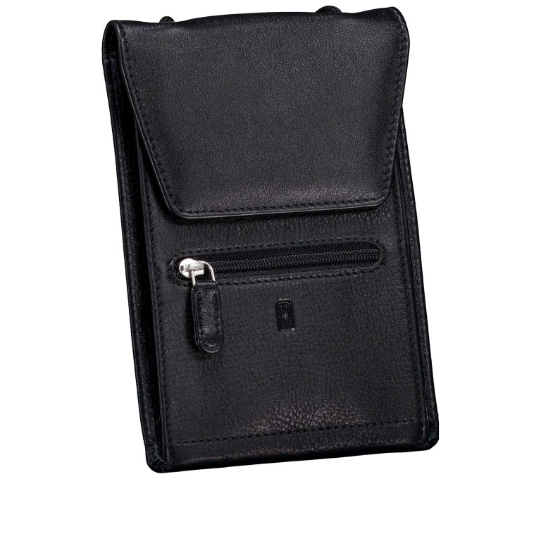 Brustbeutel / Gürteltasche Nappa Black, Farbe: schwarz, Marke: Hausfelder Manufaktur, EAN: 4065646028524, Abmessungen in cm: 12x17x0.5, Bild 2 von 4