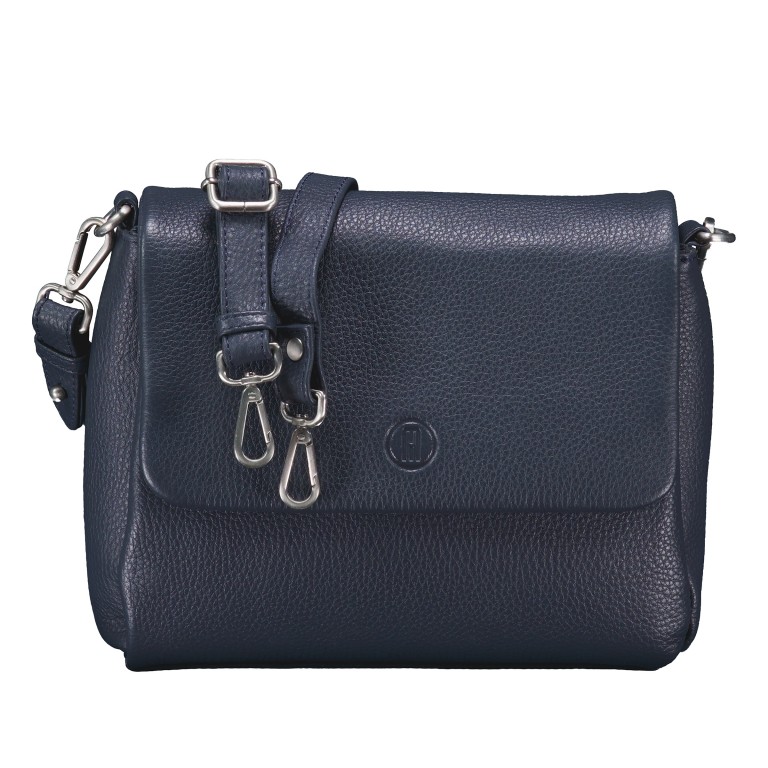 Umhängetasche Dark Blue, Farbe: blau/petrol, Marke: Hausfelder Manufaktur, EAN: 4065646028111, Abmessungen in cm: 21x20.5x7, Bild 1 von 7