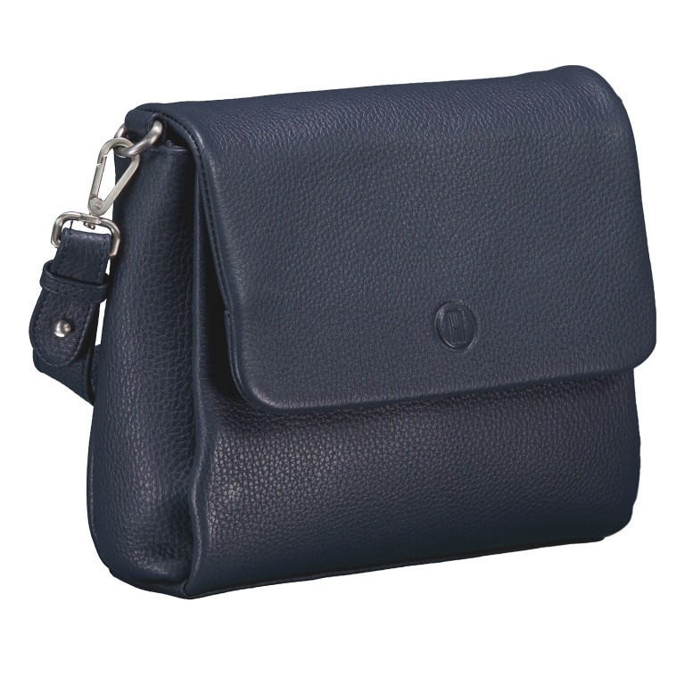 Umhängetasche Dark Blue, Farbe: blau/petrol, Marke: Hausfelder Manufaktur, EAN: 4065646028111, Abmessungen in cm: 21x20.5x7, Bild 2 von 7