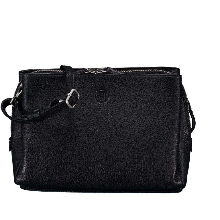 Umhängetasche Black, Farbe: schwarz, Marke: Hausfelder Manufaktur, EAN: 4065646028142, Abmessungen in cm: 24x17.5x10.5, Bild 1 von 6