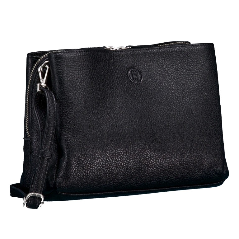 Umhängetasche Black, Farbe: schwarz, Marke: Hausfelder Manufaktur, EAN: 4065646028142, Abmessungen in cm: 24x17.5x10.5, Bild 2 von 6