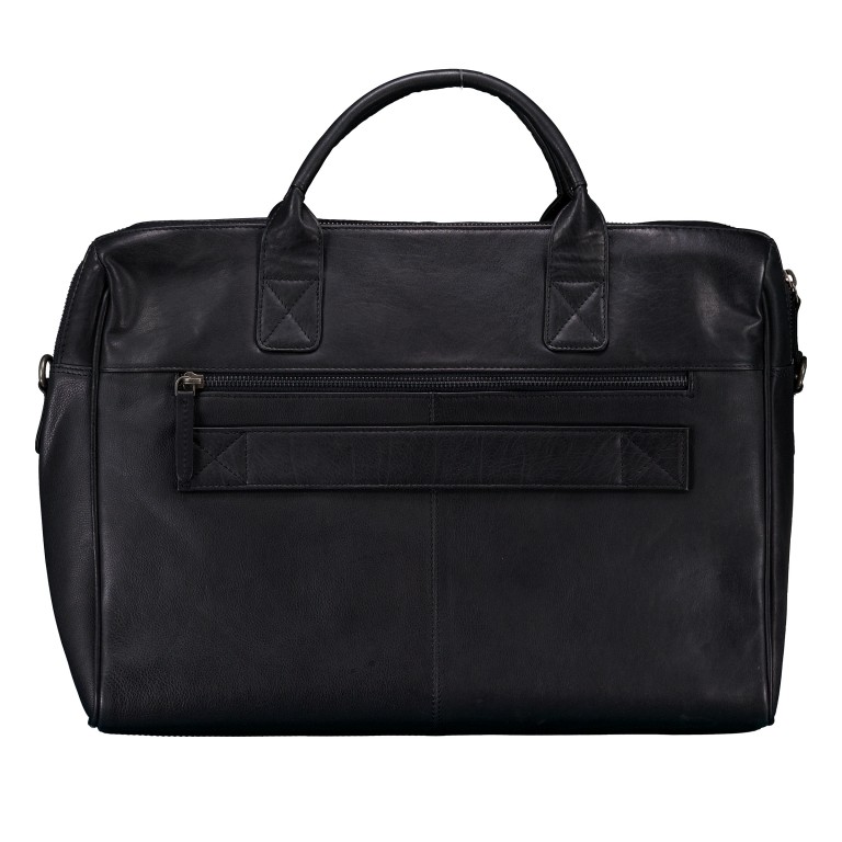 Aktentasche mit Laptopfach 17 Zoll Black, Farbe: schwarz, Marke: Hausfelder Manufaktur, EAN: 4065646028227, Abmessungen in cm: 40.5x28.5x9, Bild 3 von 6