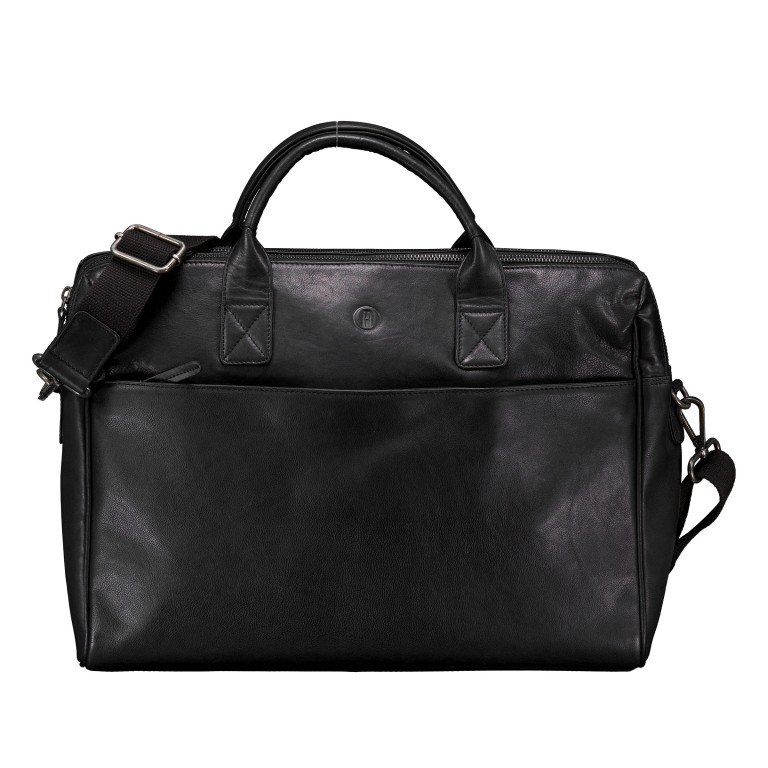 Aktentasche mit Laptopfach 17 Zoll Black, Farbe: schwarz, Marke: Hausfelder Manufaktur, EAN: 4065646028227, Abmessungen in cm: 40.5x28.5x9, Bild 1 von 6