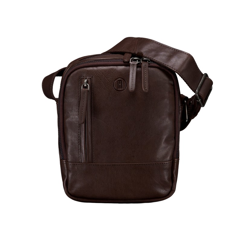 Umhängetasche Brown, Farbe: braun, Marke: Hausfelder Manufaktur, EAN: 4065646028265, Abmessungen in cm: 16.5x21x9, Bild 1 von 6