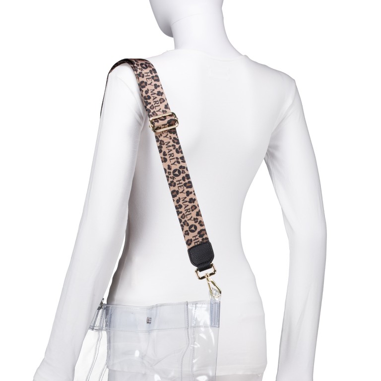 Schulterriemen Animal Print Strap Leo Sand, Farbe: beige, Marke: Hey Marly, EAN: 4262484652083, Abmessungen in cm: 5x125x0.4, Bild 2 von 3