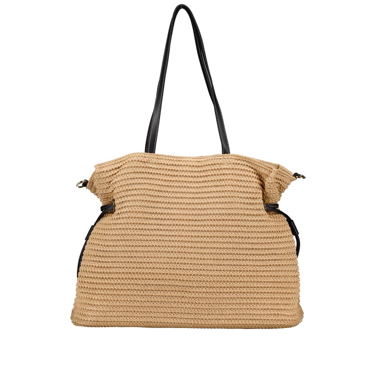 Shopper Cool Companion Straw L Sand Black, Farbe: beige, Marke: Hey Marly, EAN: 4262484658641, Abmessungen in cm: 42x34x16, Bild 3 von 5