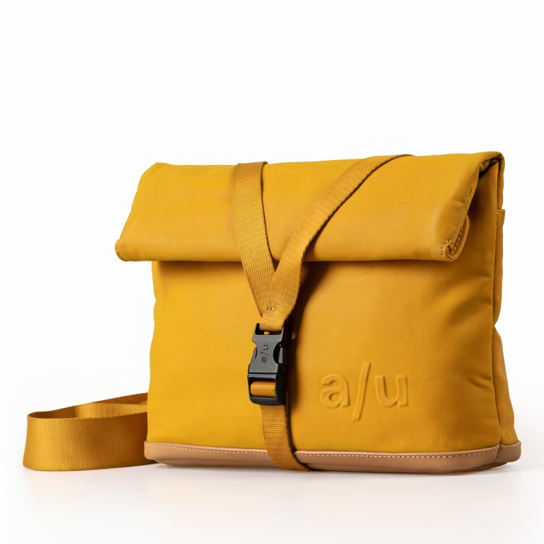 Umhängetasche Japan Yao mit Rolltop Amber, Farbe: gelb, Marke: Aunts & Uncles, EAN: 4255717218637, Abmessungen in cm: 25.5x19x19, Bild 2 von 9