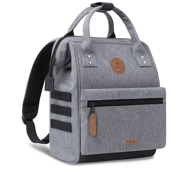 Rucksack Adventurer Small Getaria mit zwei auswechselbaren Vortaschen Grau, Farbe: grau, Marke: Cabaia, EAN: 3667022024277, Abmessungen in cm: 23x32x13, Bild 4 von 9