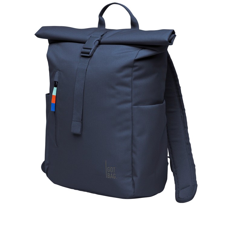 Rucksack Rolltop Easy Small Deep Ocean, Farbe: blau/petrol, Marke: Got Bag, EAN: 4262534670500, Abmessungen in cm: 27x40x13, Bild 2 von 10
