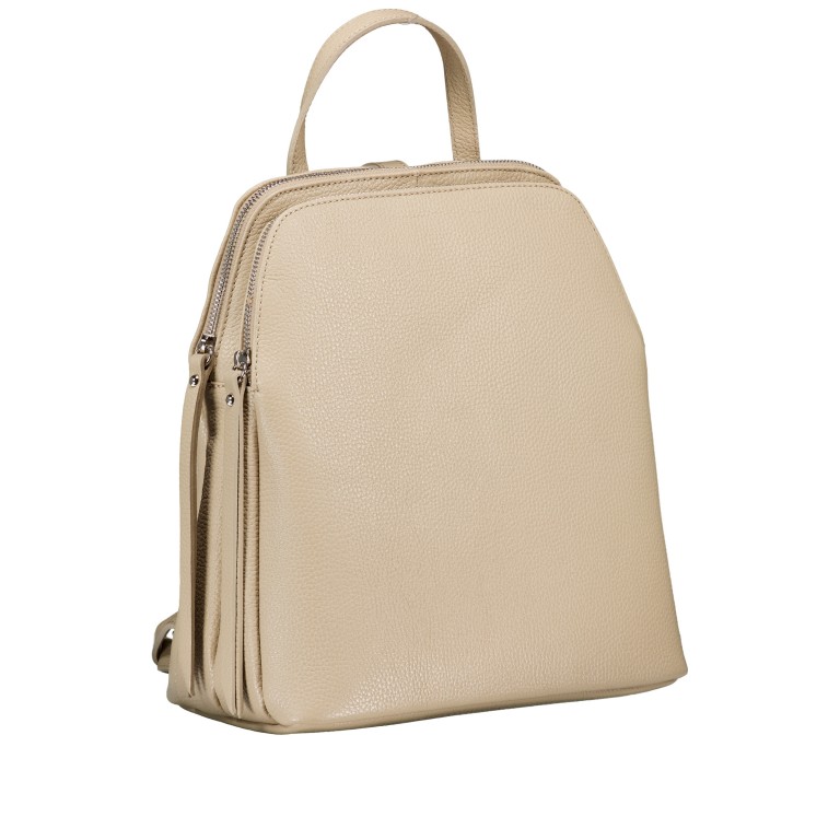 Rucksack Sand, Farbe: beige, Marke: Hausfelder Manufaktur, EAN: 4065646029347, Abmessungen in cm: 26x29x15, Bild 2 von 7