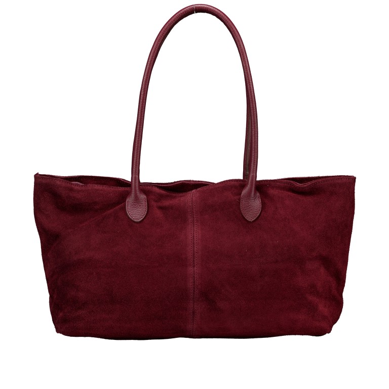 Shopper Velours variabel in der Form Weinrot, Farbe: rot/weinrot, Marke: Hausfelder Manufaktur, EAN: 4065646029286, Abmessungen in cm: 40x25x10.5, Bild 3 von 9