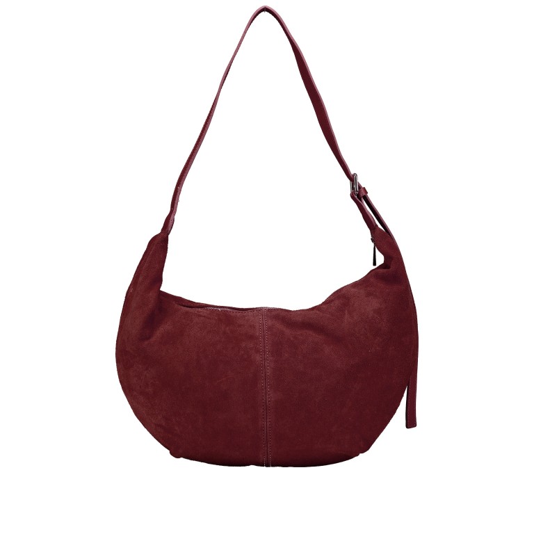 Beuteltasche Velours Weinrot, Farbe: rot/weinrot, Marke: Hausfelder Manufaktur, EAN: 4065646029392, Abmessungen in cm: 43x34x4.5, Bild 3 von 6