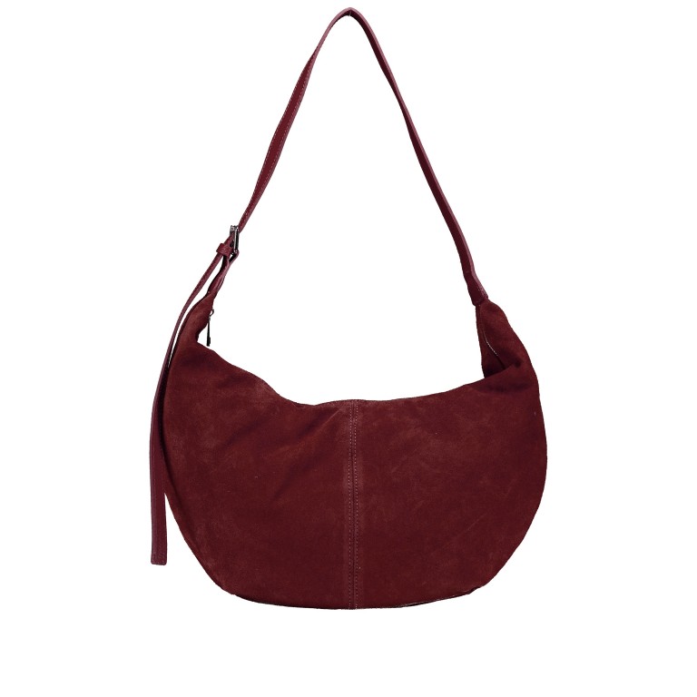 Beuteltasche Velours Weinrot, Farbe: rot/weinrot, Marke: Hausfelder Manufaktur, EAN: 4065646029392, Abmessungen in cm: 43x34x4.5, Bild 1 von 6