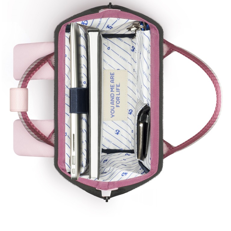 Rucksack Adventurer Small Assouan mit zwei auswechselbaren Vortaschen Rose, Farbe: rosa/pink, Marke: Cabaia, EAN: 3701328392644, Abmessungen in cm: 23x32x13, Bild 9 von 11