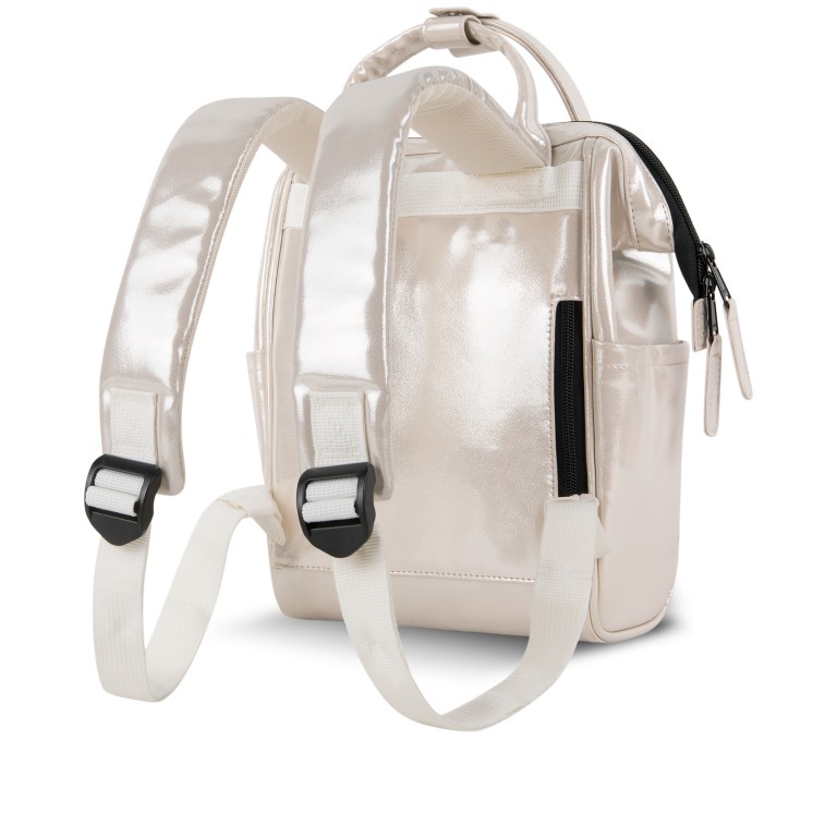 Rucksack Adventurer Extra Small Honolulu mit zwei auswechselbaren Vortaschen Gold, Farbe: metallic, Marke: Cabaia, EAN: 3667022019518, Abmessungen in cm: 20x27x10.5, Bild 6 von 8