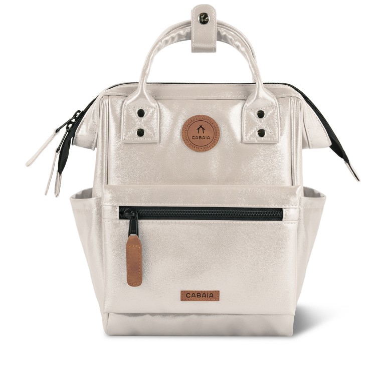 Rucksack Adventurer Extra Small Honolulu mit zwei auswechselbaren Vortaschen Gold, Farbe: metallic, Marke: Cabaia, EAN: 3667022019518, Abmessungen in cm: 20x27x10.5, Bild 3 von 8