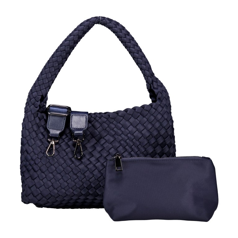 Umhängetasche Ines mit herausnehmbarem Etui Nachtblau, Farbe: blau/petrol, Marke: blingberlin, Abmessungen in cm: 24.5x17x9.5, Bild 1 von 9