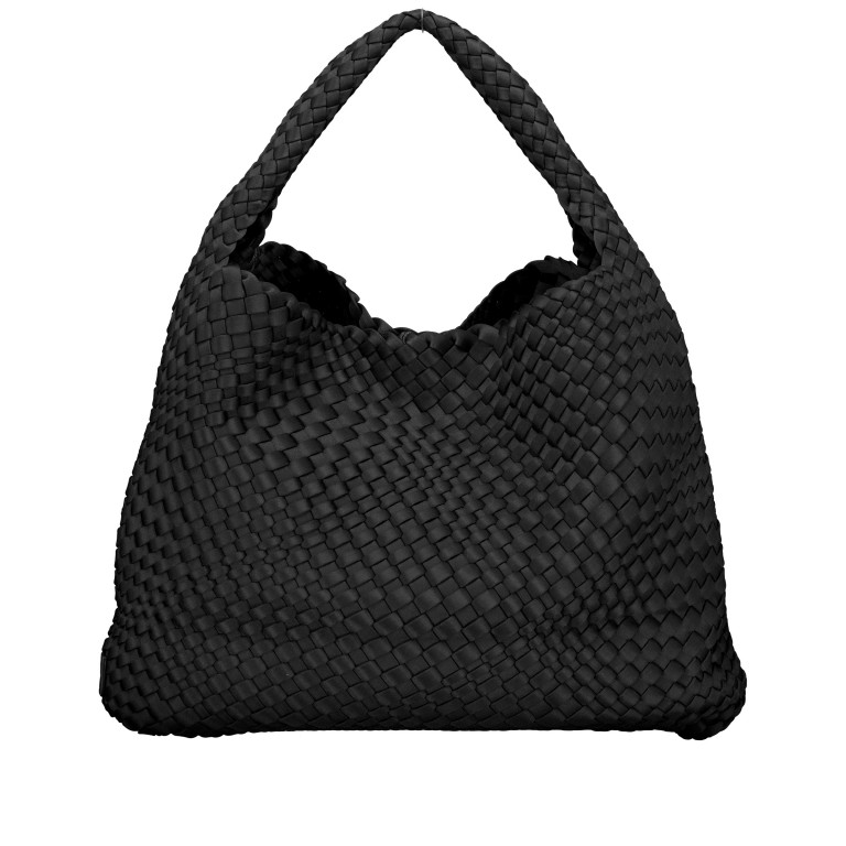 Beuteltasche Ellen mit herausnehmbarem Etui Schwarz, Farbe: schwarz, Marke: blingberlin, Abmessungen in cm: 37x33x13, Bild 4 von 9