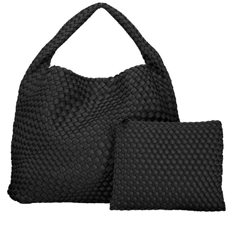 Beuteltasche Ellen mit herausnehmbarem Etui Schwarz, Farbe: schwarz, Marke: blingberlin, Abmessungen in cm: 37x33x13, Bild 1 von 9