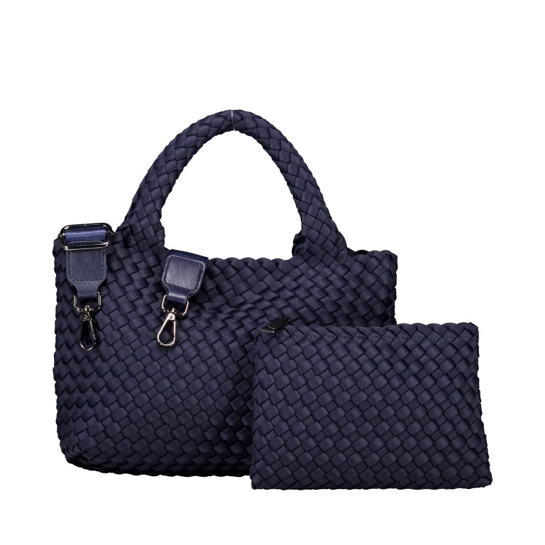 Handtasche Claire mit herausnehmbarem Etui Nachtblau, Farbe: blau/petrol, Marke: blingberlin, Abmessungen in cm: 23x18x8, Bild 1 von 10