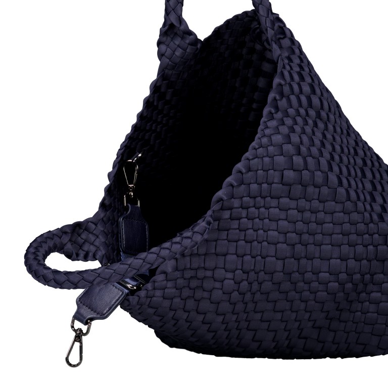 Handtasche Cleo mit herausnehmbarem Etui Nachtblau, Farbe: blau/petrol, Marke: blingberlin, Abmessungen in cm: 30x28.5x15, Bild 7 von 10