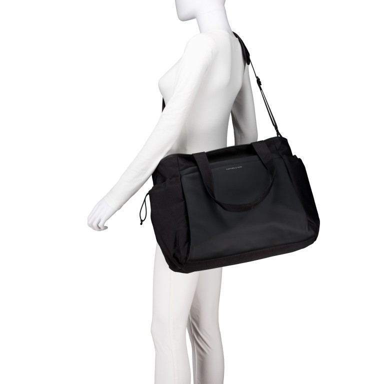 Shopper Hellvi Pro mit Laptopfach 16 Zoll Black, Farbe: schwarz, Marke: Kapten & Son, EAN: 4251145262877, Abmessungen in cm: 50x36x17.5, Bild 7 von 10