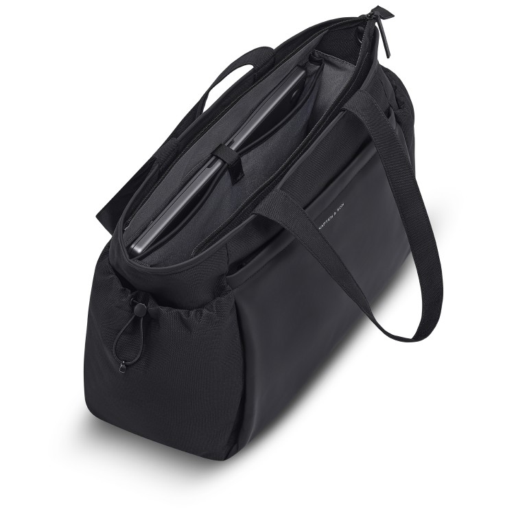 Shopper Hellvi Pro mit Laptopfach 16 Zoll Black, Farbe: schwarz, Marke: Kapten & Son, EAN: 4251145262877, Abmessungen in cm: 50x36x17.5, Bild 8 von 10
