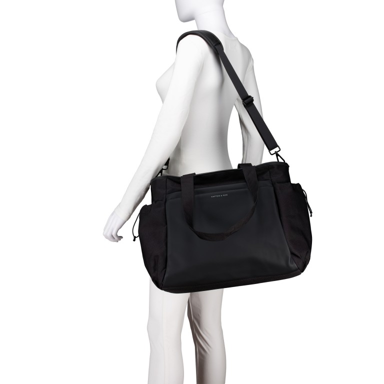 Shopper Hellvi Pro mit Laptopfach 16 Zoll Black, Farbe: schwarz, Marke: Kapten & Son, EAN: 4251145262877, Abmessungen in cm: 50x36x17.5, Bild 6 von 10