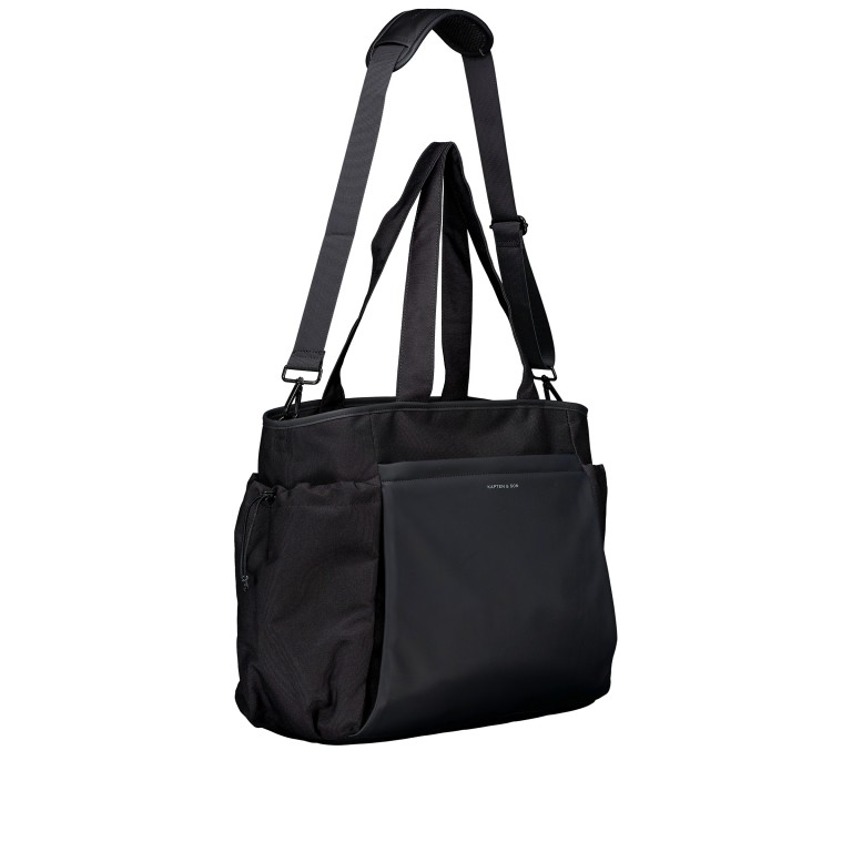 Shopper Hellvi Pro mit Laptopfach 16 Zoll Black, Farbe: schwarz, Marke: Kapten & Son, EAN: 4251145262877, Abmessungen in cm: 50x36x17.5, Bild 4 von 10