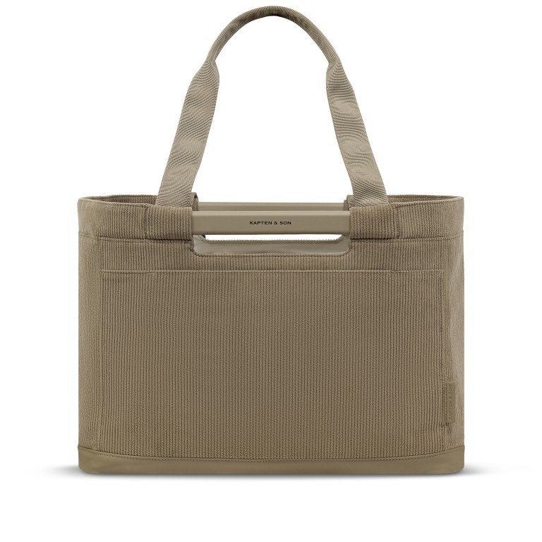 Einkaufstasche Vaasa Cord Dusty Khaki, Farbe: taupe/khaki, Marke: Kapten & Son, EAN: 4251145264437, Abmessungen in cm: 48x30.5x28, Bild 1 von 8