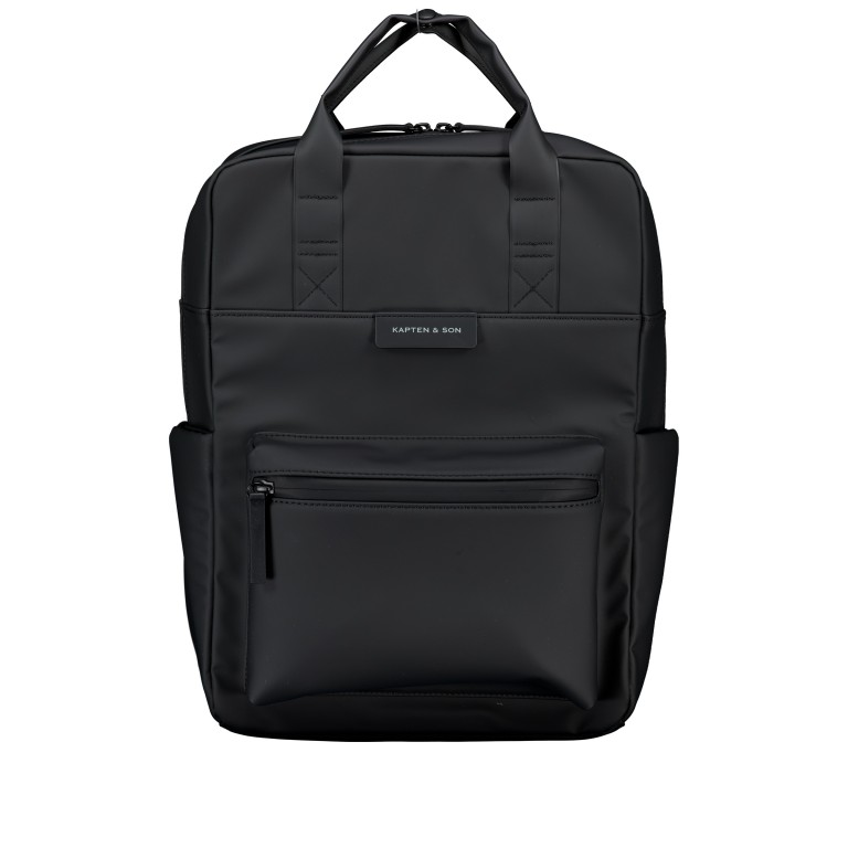 Rucksack Bergen Pro Full PU mit Laptopfach 15.6 Zoll All Black, Farbe: schwarz, Marke: Kapten & Son, EAN: 4251145264680, Abmessungen in cm: 28x39x11.5, Bild 1 von 9