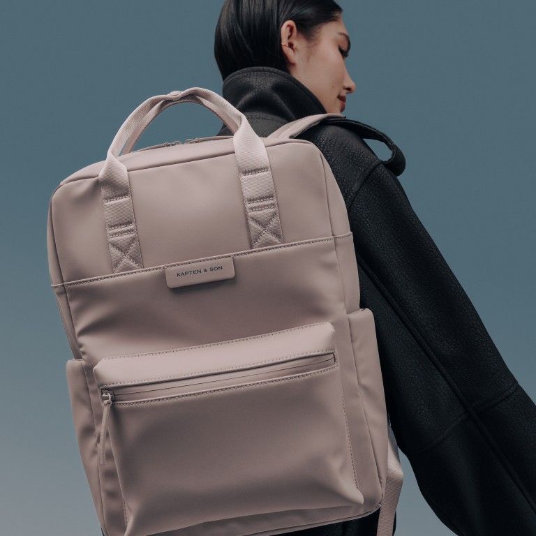 Rucksack Bergen Pro Full PU mit Laptopfach 15.6 Zoll Muted Rose, Farbe: rot/weinrot, Marke: Kapten & Son, EAN: 4251145264697, Abmessungen in cm: 28x39x11.5, Bild 5 von 9