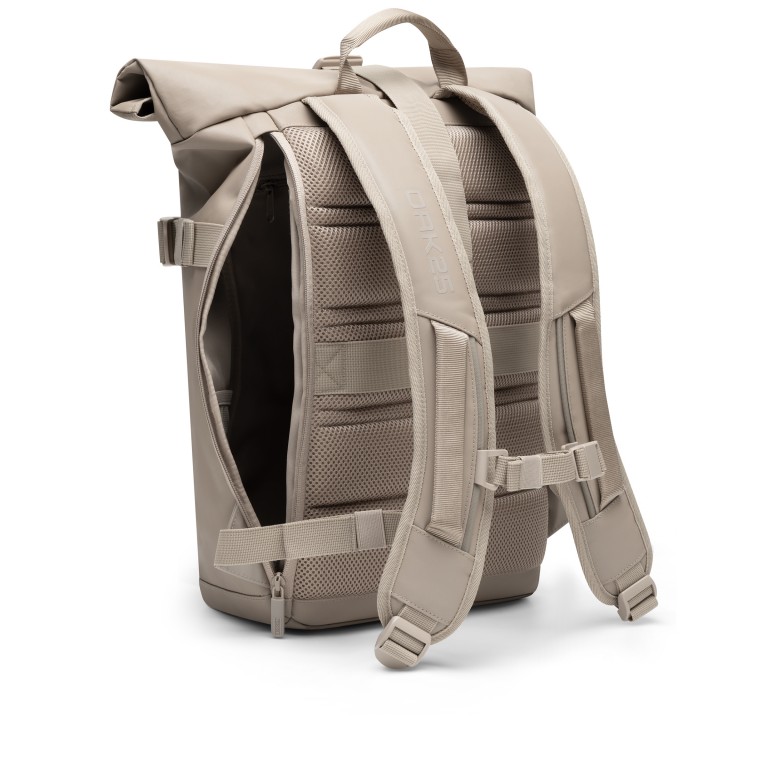 Rucksack Luminite Rolltop Lite mit Laptopfach 16 Zoll Sand Reflective, Farbe: beige, Marke: OAK25, EAN: 4070402002083, Abmessungen in cm: 24.5x44x12.5, Bild 4 von 14