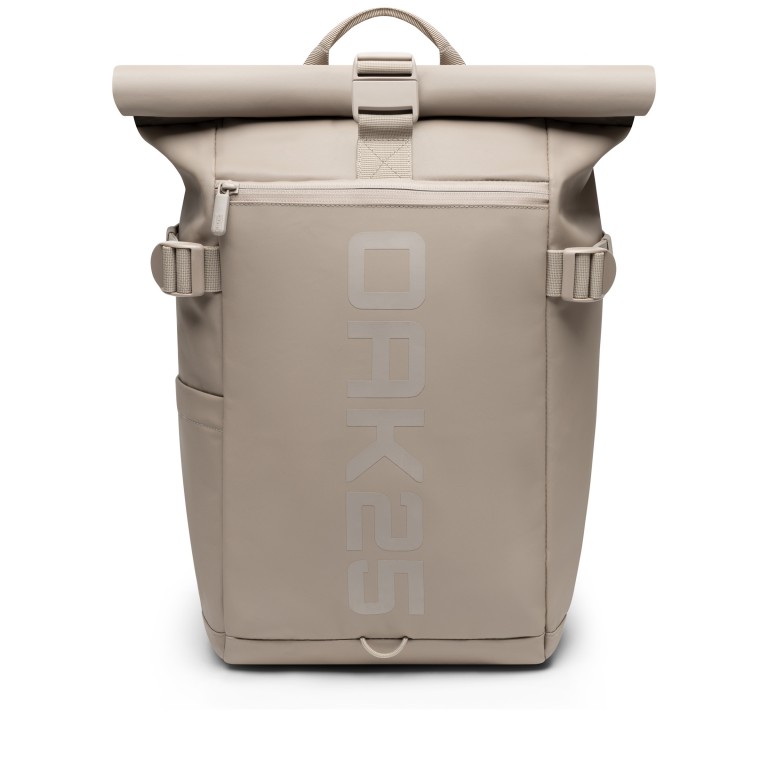 Rucksack Luminite Rolltop Lite mit Laptopfach 16 Zoll Sand Reflective, Farbe: beige, Marke: OAK25, EAN: 4070402002083, Abmessungen in cm: 24.5x44x12.5, Bild 1 von 14