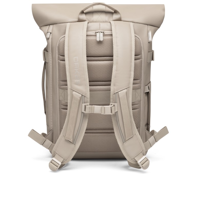 Rucksack Luminite Rolltop mit Laptopfach 16 Zoll Sand Reflective, Farbe: beige, Marke: OAK25, EAN: 4070402002090, Abmessungen in cm: 31x44x16, Bild 5 von 15