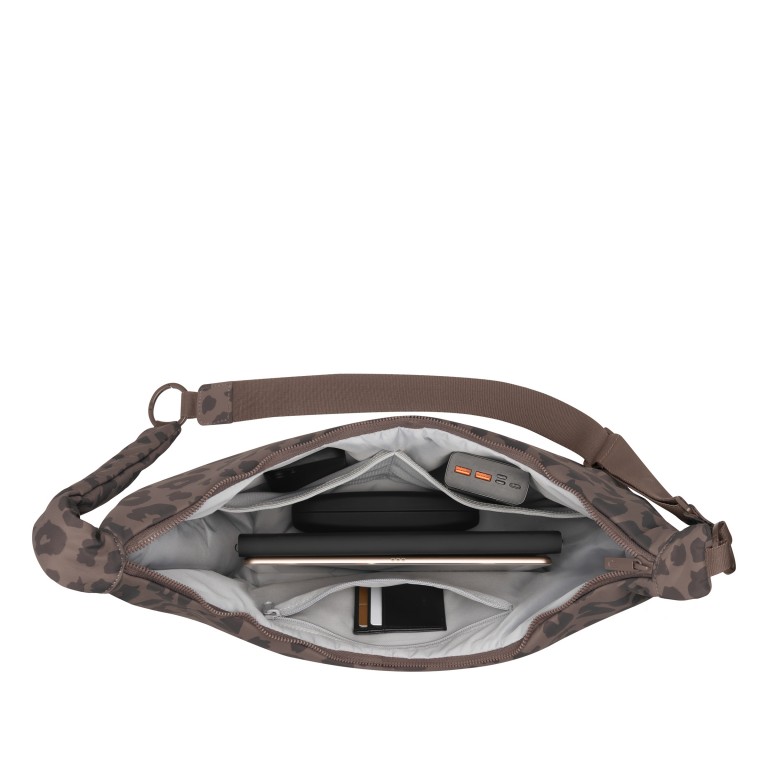 Beuteltasche Halfmoon Bag Lou Large mit Gurtverlängerung Brown Leo, Farbe: braun, Marke: Johnny Urban, EAN: 4070402003448, Abmessungen in cm: 43x21x14, Bild 10 von 12