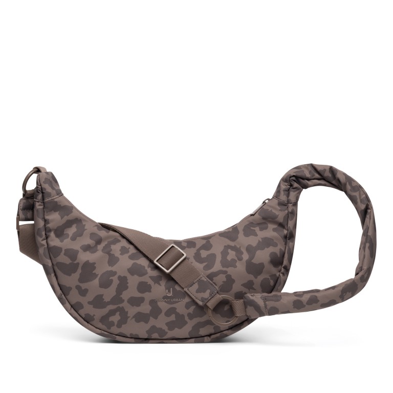 Beuteltasche Halfmoon Bag Lou Medium mit Gurtverlängerung Brown Leo, Farbe: braun, Marke: Johnny Urban, EAN: 4070402003462, Abmessungen in cm: 35x15x10, Bild 10 von 10