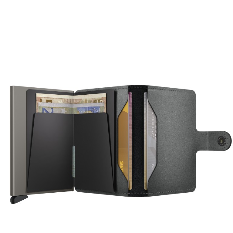 Mini-Geldbörse Miniwallet Matte Satin mit RFID-Schutz Steel, Farbe: metallic, Marke: Secrid, EAN: 8721077501543, Abmessungen in cm: 6.8x10.2x1.2, Bild 3 von 6