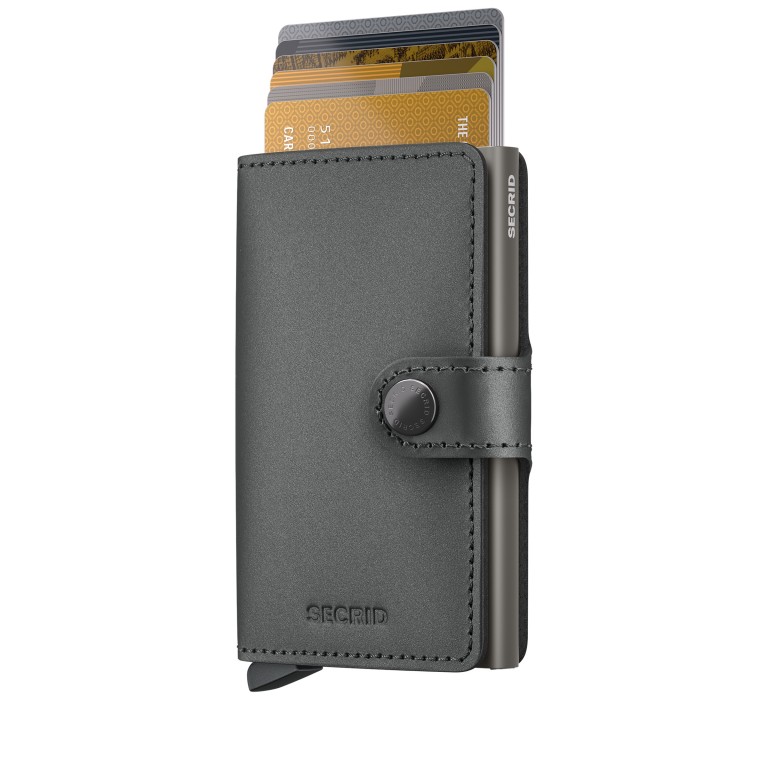 Mini-Geldbörse Miniwallet Matte Satin mit RFID-Schutz Steel, Farbe: metallic, Marke: Secrid, EAN: 8721077501543, Abmessungen in cm: 6.8x10.2x1.2, Bild 5 von 6